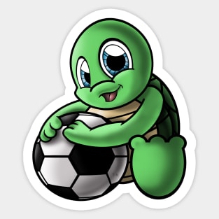 Turtle Soccer Sticker